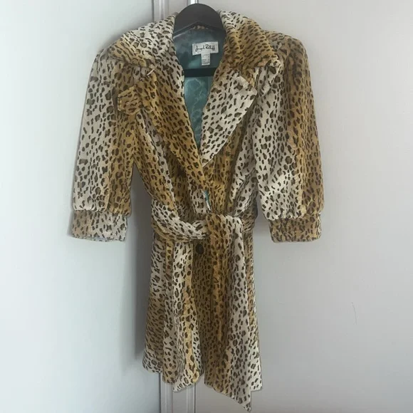 Vintage 1960’s Joseph Ribkoff Leopard Print Faux Fur Coat